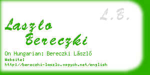 laszlo bereczki business card